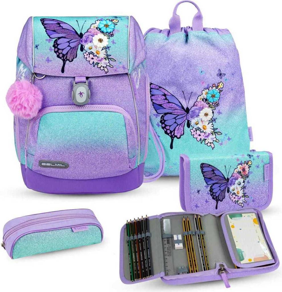 Belmil Comfy Plus Premium Schulranzen Set 4-teilig "Serenity"