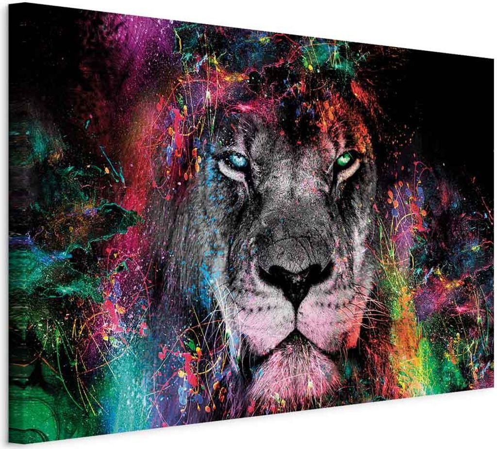 Italienischer Leinwand Leinwandbild - Sun of Africa (1 Part) Wide 90x60 cm Tiere g-C-0311-b-a