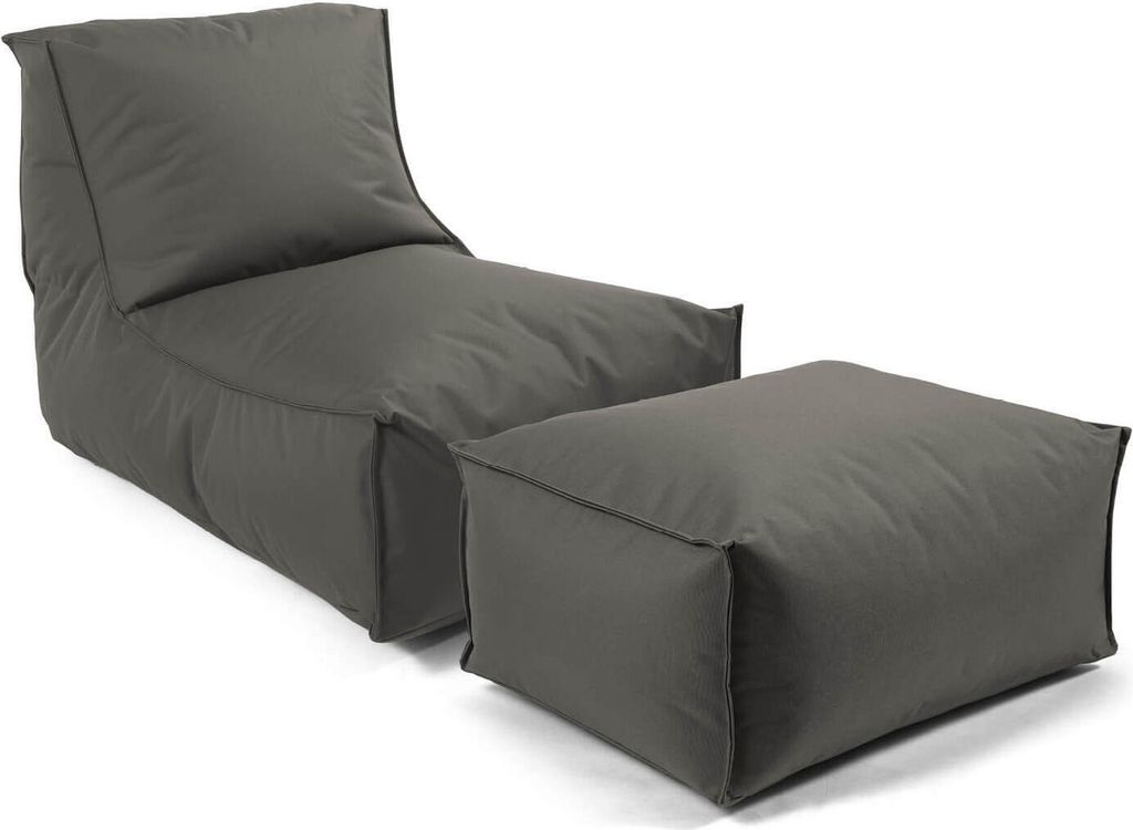 mokebo Sitzsack mit Hocker für Kinder & Erwachsene 'Der Sundowner', Bean Bag mit Füllung oder Bodenkissen für Indoor & Outdoor, auch als Liege...