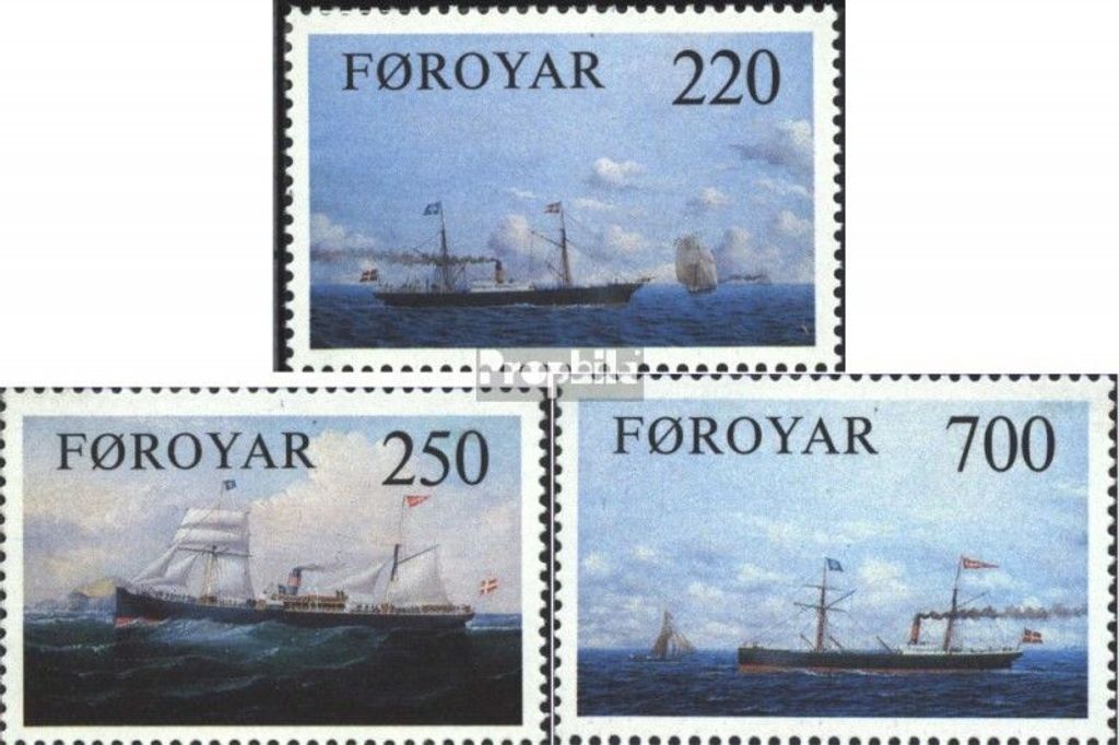 Briefmarken Dänemark - Färöer 1983 Mi 79-81 (kompl.Ausg.) postfrisch Dampfschiffe