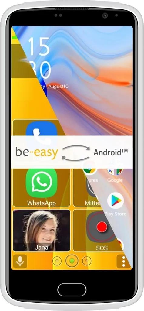 Téléphone portable Beafon M7 Lite tactile avec grand écran lisible