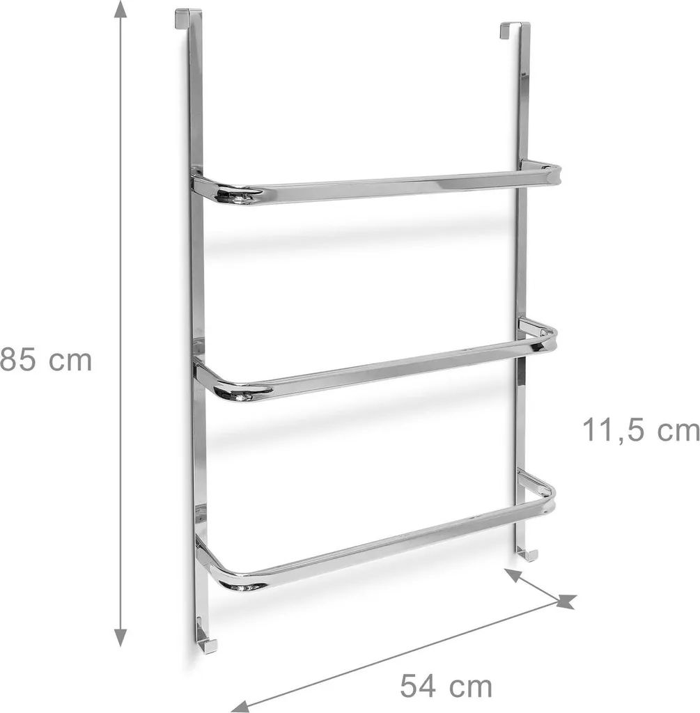 Support serviettes de bain suspendu sans perçage pour porte de salle d'eau
