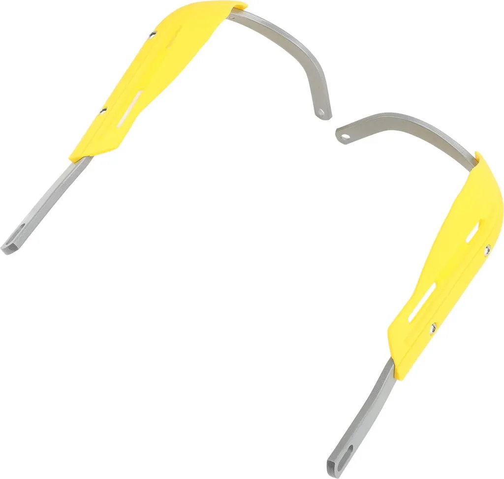 Protège-main moto réglable jaune et argent, robuste alliage d'aluminium - 2