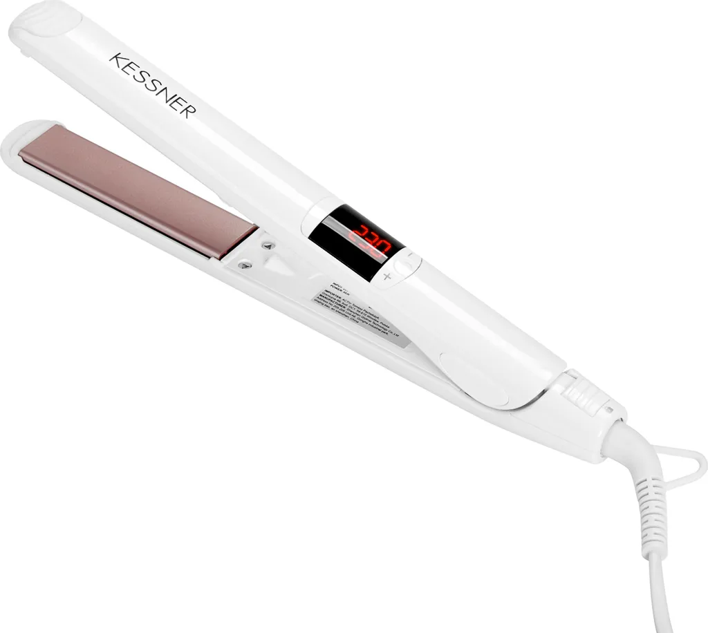 Lisseur Kessner 230°C ionique avec plaques en céramique pour cheveux soyeux