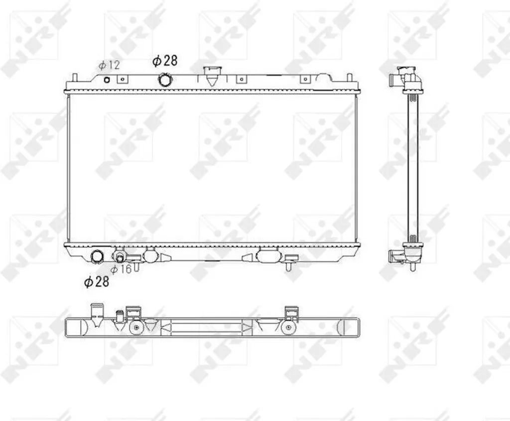 Radiateur NRF 53760 Haute Résistance pour Primera P12 - Montage Standard
