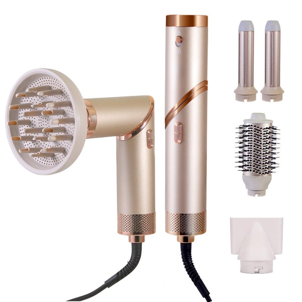 5-in-1 Haartrockner Warmluftbürste, automatischer Lockenwickler mit Diffusor, Hochgeschwindigkeits-Haartrockner mit 110.000 U/min,schnelle Trocknung