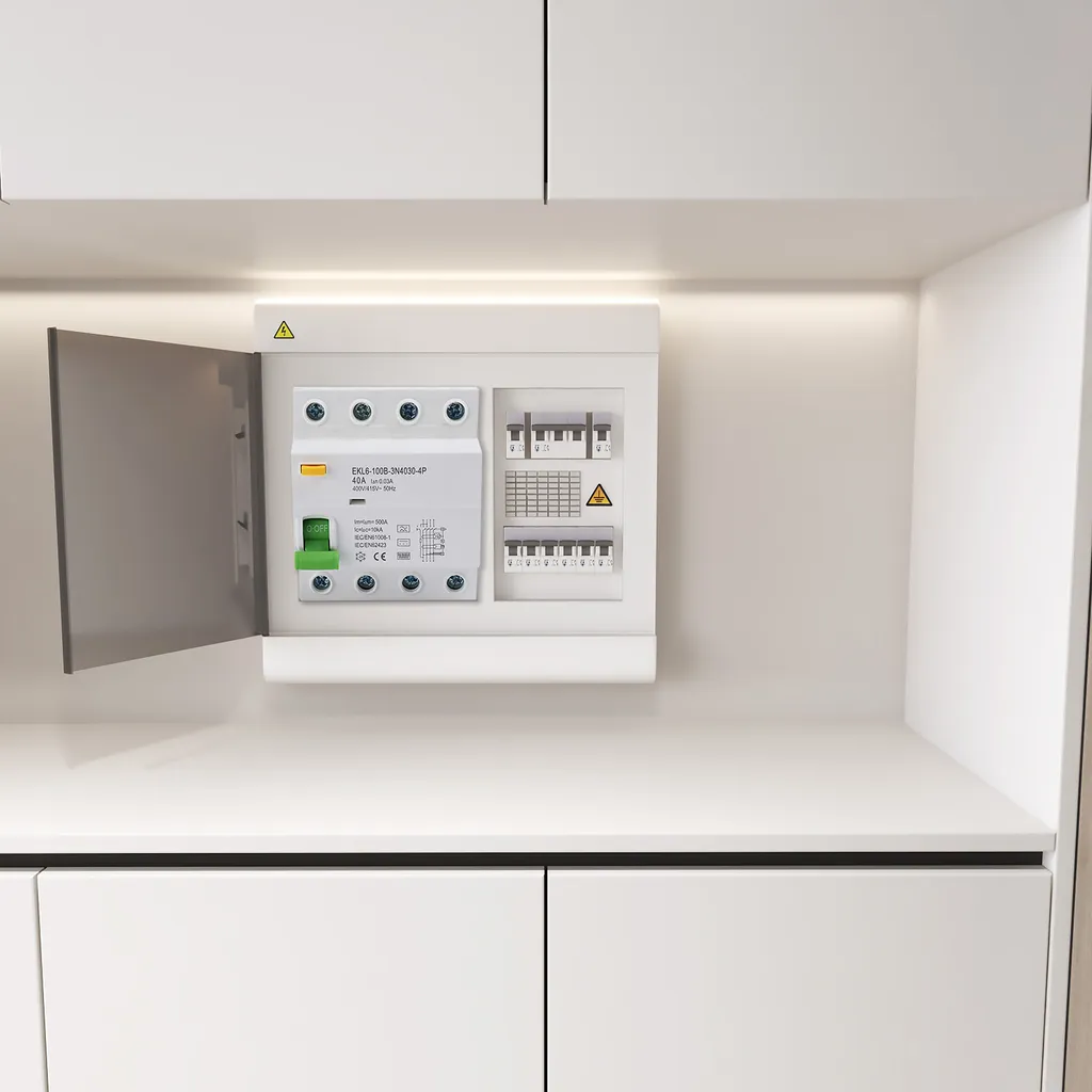 Interrupteur différentiel 40A 30mA 4 pôles 400V IP20 pour tableau Triphasé - 4