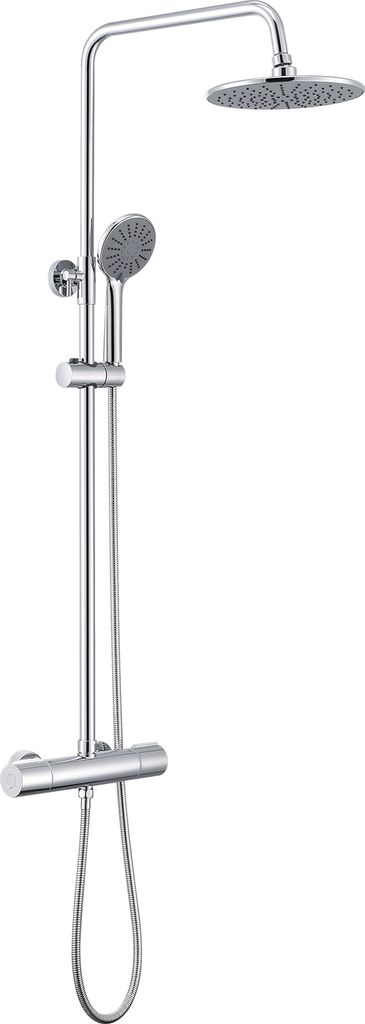 Auralum Duschsystem mit Thermostat Regendusche Runde Produktbild 
