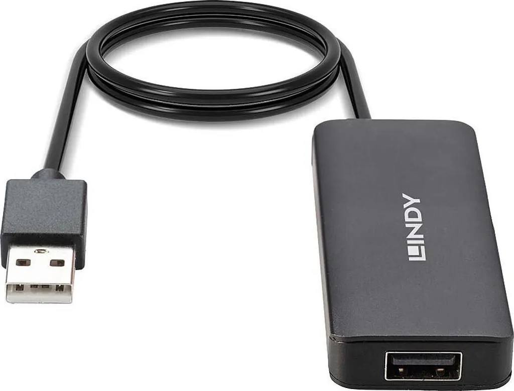 Hub USB 2.0 Professionale LINDY 4 Porte - Soluzione Industriale Bus-Powered - 5