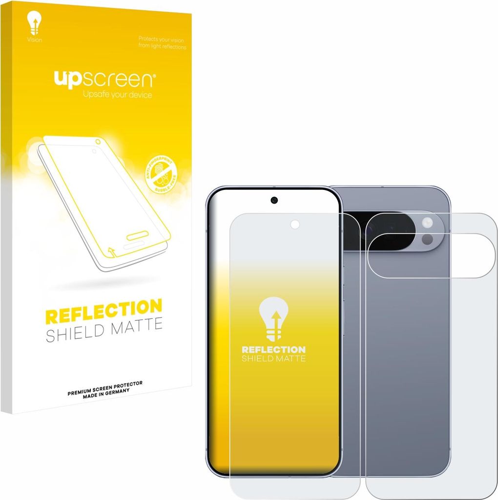 upscreen Schutzfolie für Google Pixel 10 Pro XL (Display+Rückseite) Displayschutz Displayschutzfolie Folie Matt Entspiegelungsfolie