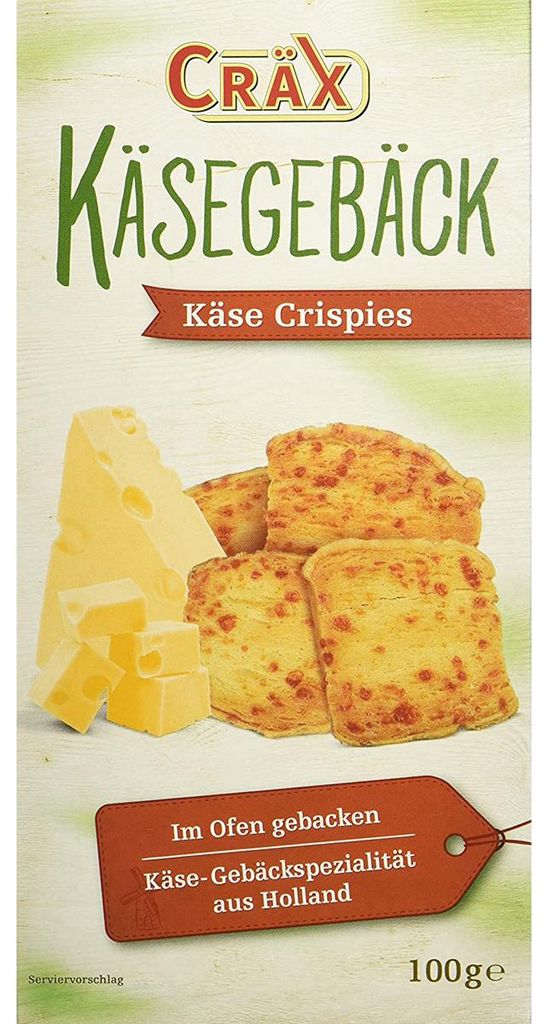 Cräx sýrové sušenky sýrové křupky máslové listové těsto Obrázek produktu 