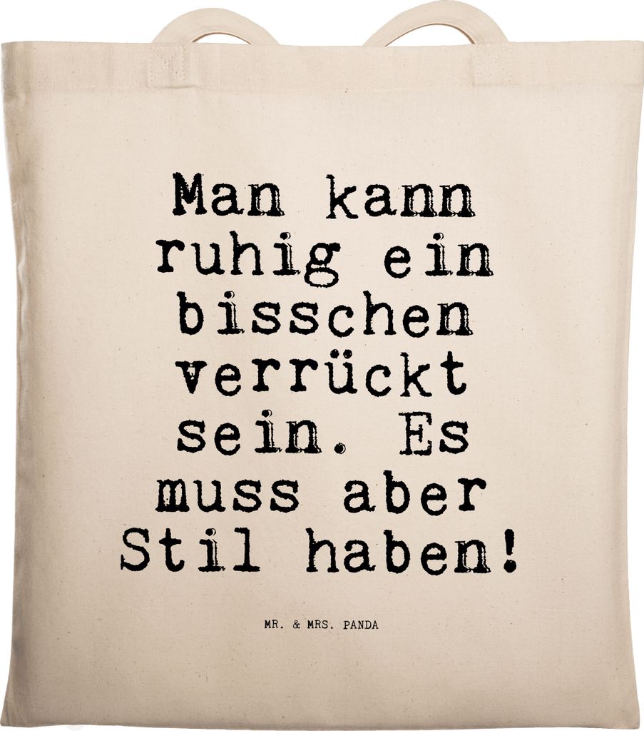 Mr. & Mrs. Panda Shopping Tasche Man kann ruhig ein... - Transparent - Geschenk, canvas, Einkaufstasche, Frau, Spruch, Tragetasche, Laptoptasche, T...