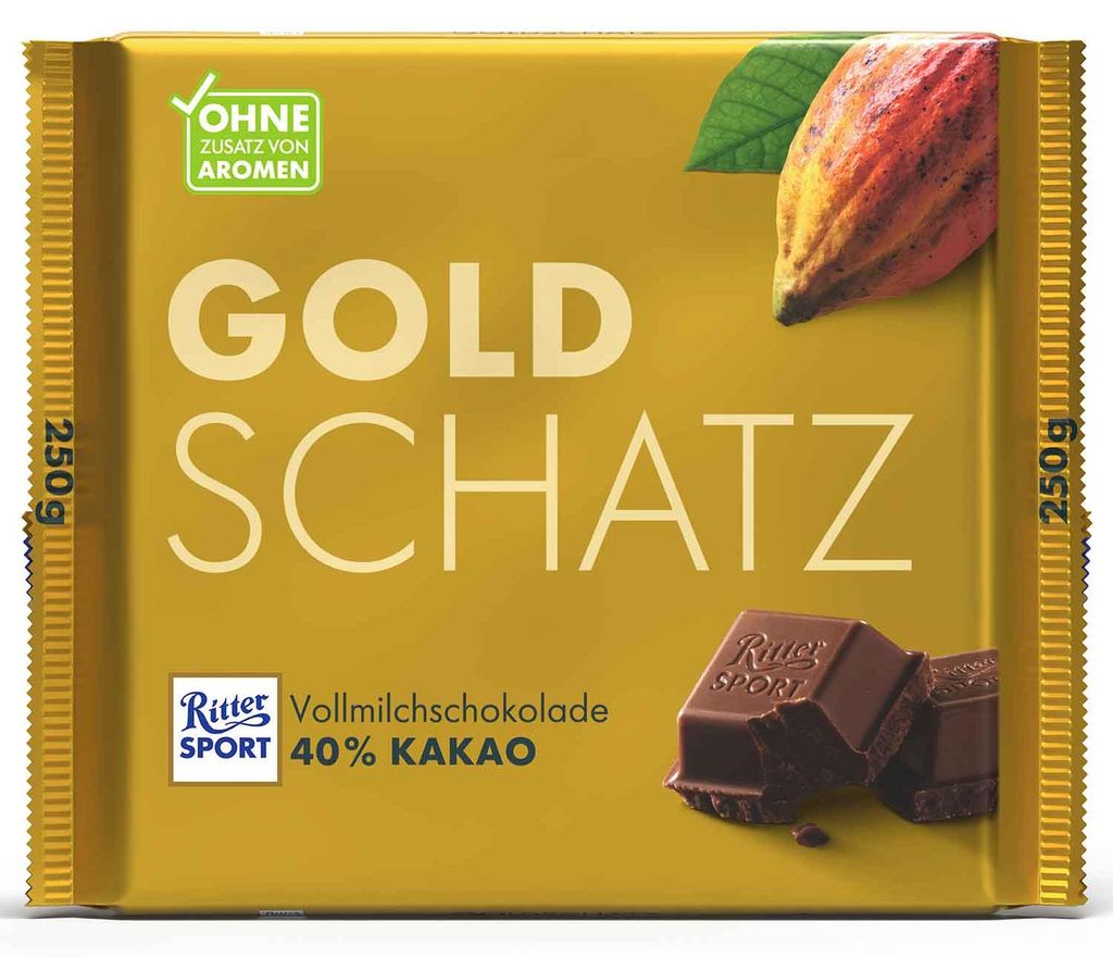 Ritter Sport Vollmilch Goldschatz 250g Produktbild 