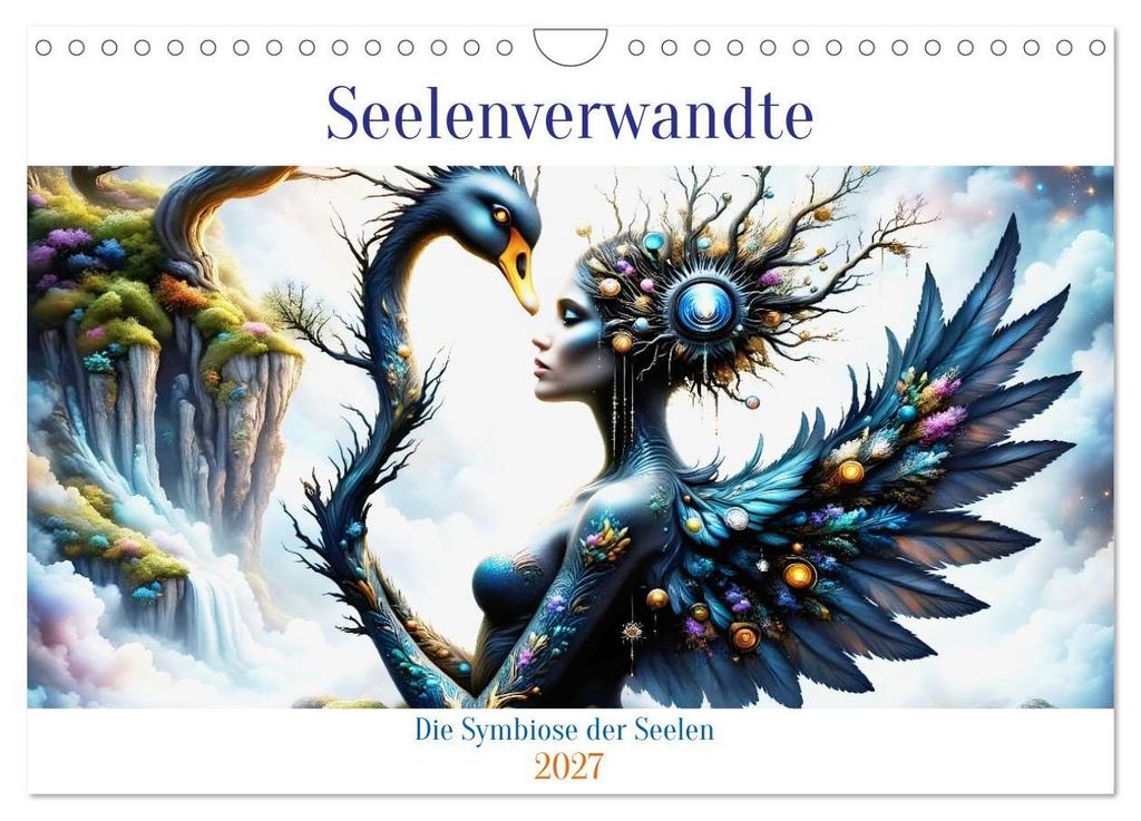 Seelenverwandte - Die Symbiose der Seelen (Wandkalender 2027 DIN A4 quer), CALVENDO Monatskalender