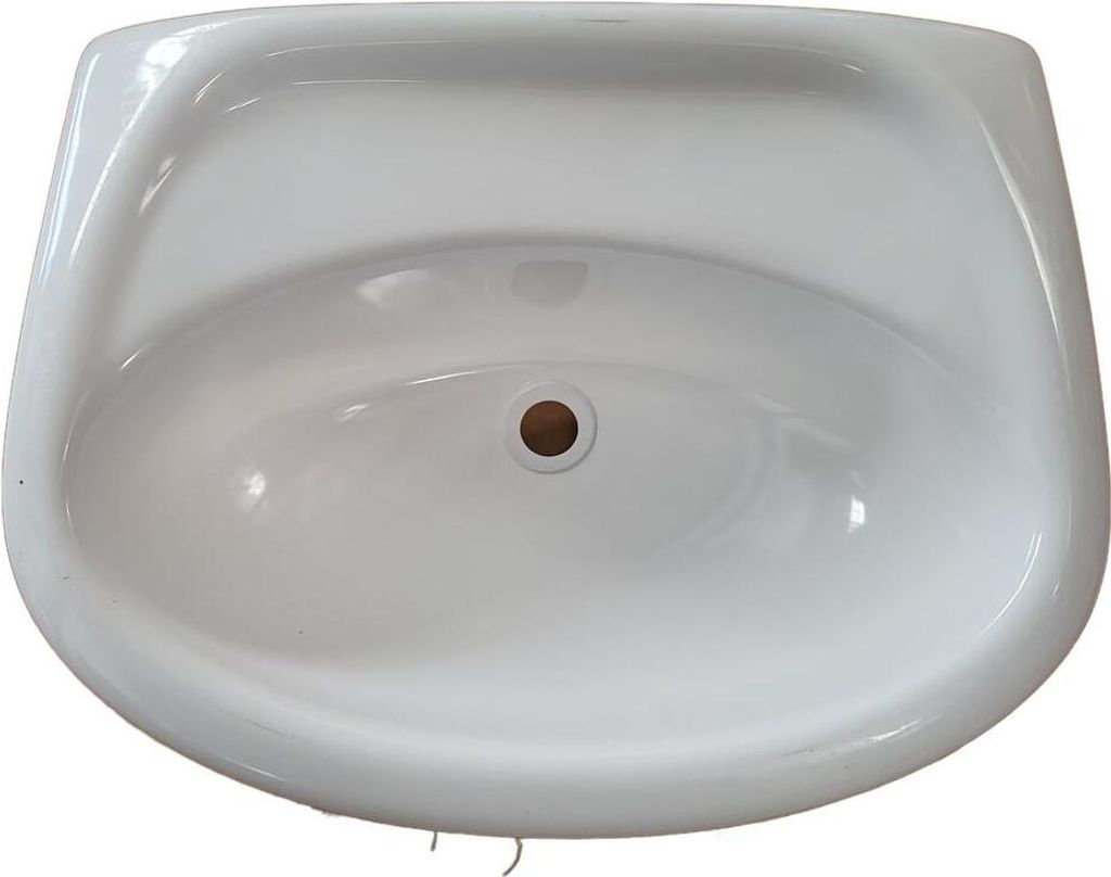 Einlegemulde Waschbecken Wohnmobil Wohnwagen Caravan Camping Boot 450 mm x 345 mm x150 mm oval weiß
