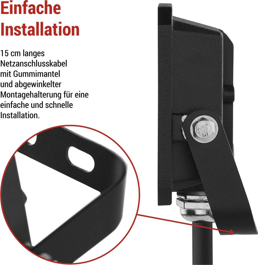 LED reflektor EMOS SIMPO 10 W, IP65, vodotesný do vlhkých Obrázok produktu 3