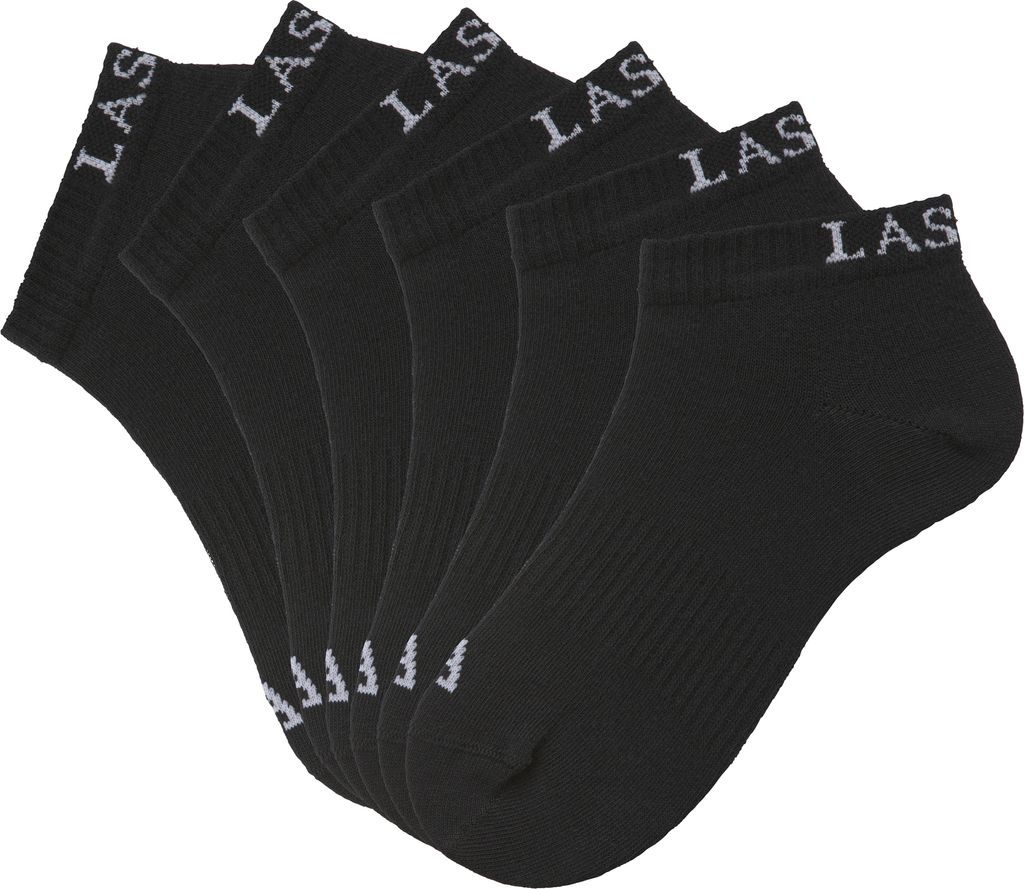 LASCANA ACTIVE Sneakersocken 6 -teilig 6x schwarz Größe 35/38