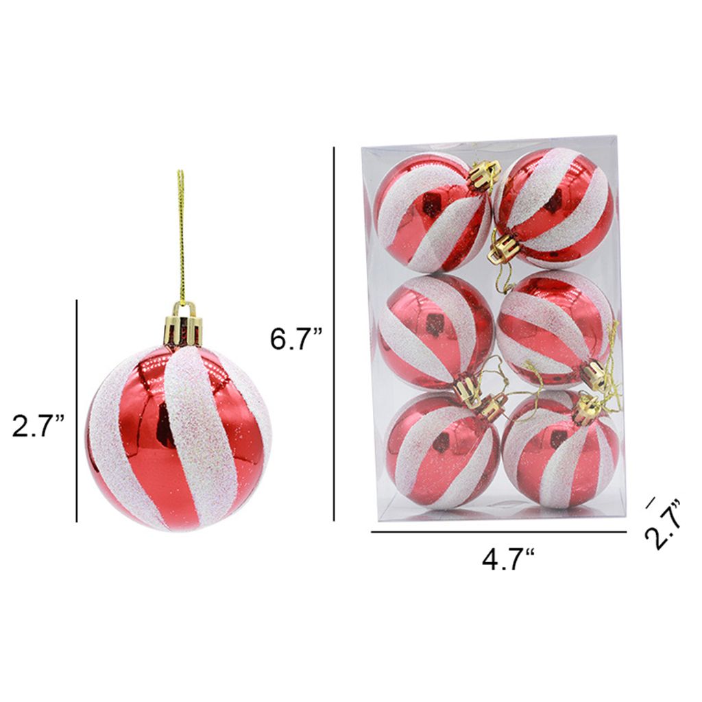 Sisinkal Weihnachtskugeln 16 Stück - Blaue Kunststoff-Ornamente 6 Cm Für Tannenbaum