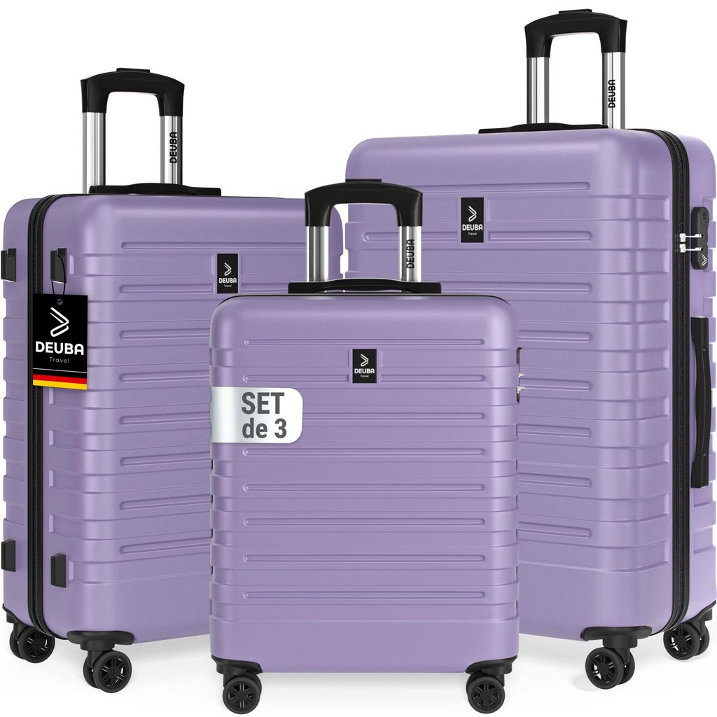 DEUBA® Set de 3x Valises Rigides M, L, XL - Bagage Cabine, Image du produit 