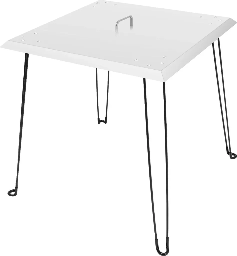 Écran de protection pare-feu pliable en inox argenté pour le camping