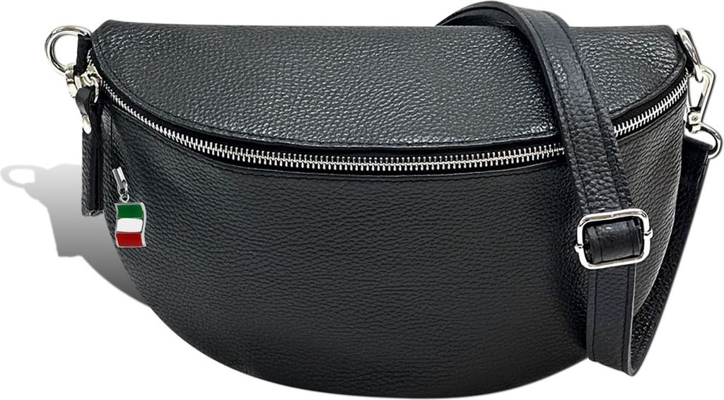 Gürteltasche schwarz Florence Tasche Tragegurt passend Leder D2OTF825S