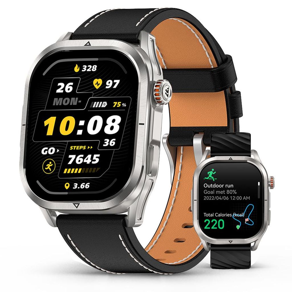 2025 KOSPET MAGIC P10 Smartwatch Herren smartwatch damen mit GPS, 50 Tagen Akkulaufzeit, 1,96-Zoll-AMOLED-Display, 5 ATM Wasserdicht mit Android IOS