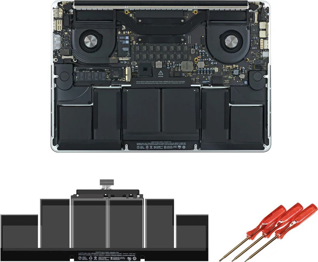 TRADEBIT Akku Ersatz kompatibel für Apple Macbook Pro 15 2013 A1398 A1494 - Li-Ion - 8440 mAh - A1494