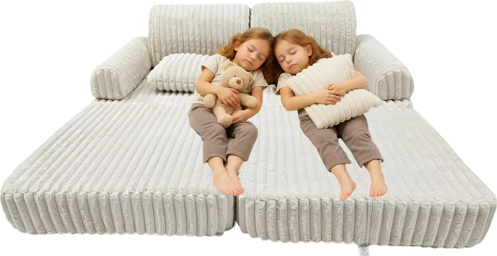 Canapé pour chambre d'enfant transformable en lit d'appoint avec briques
