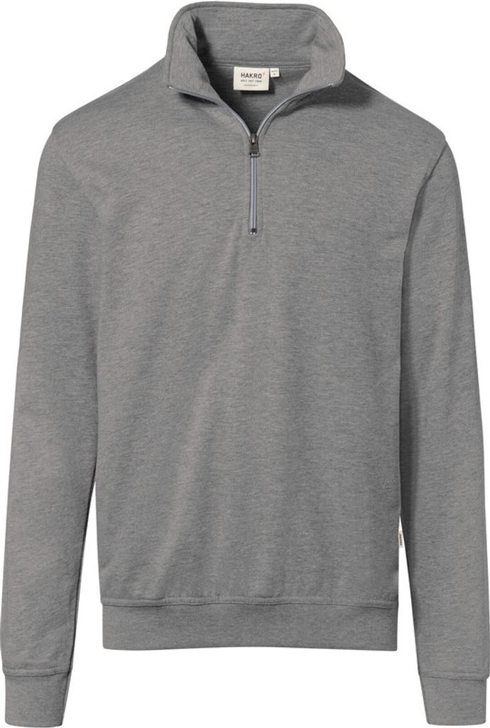 HAKRO Zip Sweatshirt Premium #451 Gr. S grau-meliert Produktbild 
