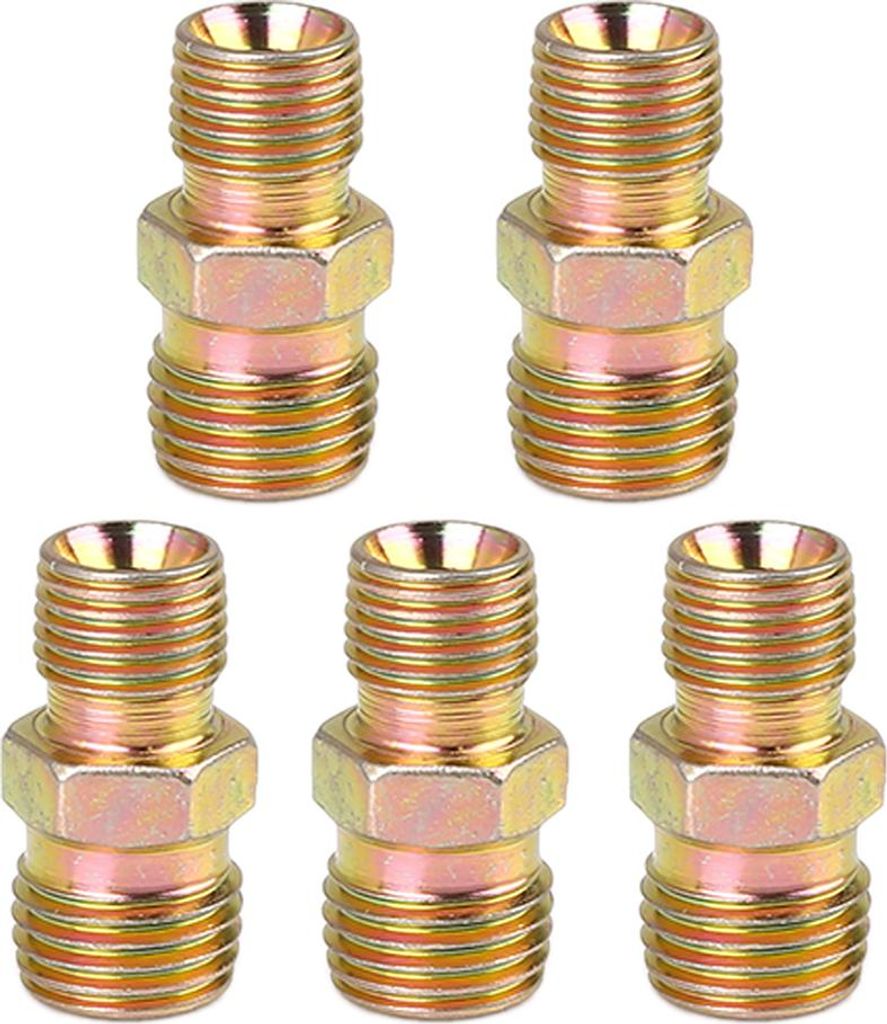 5Stk. M10 bis M12x1,25mm Stecker Auto gerade Luftleitungsanschlüsse Adapter