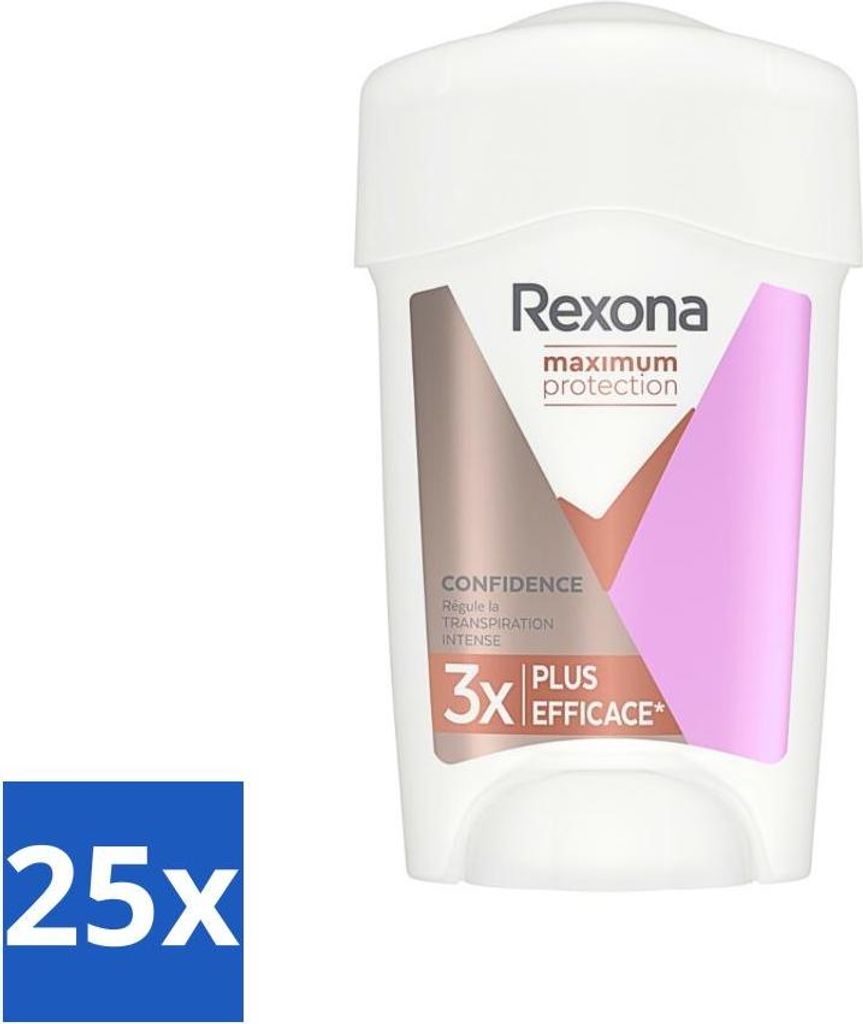 Rexona Women - Deodorant Stick - Maximaler Schutz Selbstvertrauen - Antitranspirant - 45 ml - Vorteilspack - 25 Stücke