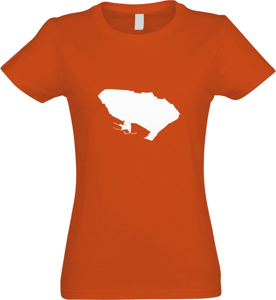 Kiwistar - T-Shirt tailliert - Damen - orange - Deutschland - Binneninsel - Lindau - mit Motiv Bedruckt - Funshirt Design - Sport - Freizeit - Dame...