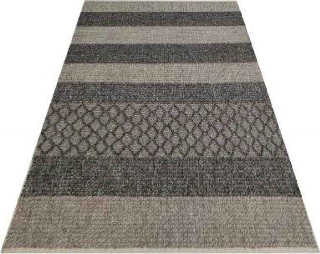 Grand Tapis de Salon Arvon Naturel Foncé 160x230 cm en Tissage Plat