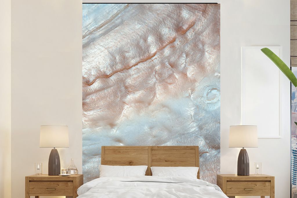 MuchoWow Fototapete für Wohnzimmer oder Schlafzimmer Wandtapete Vinyl Motivtapete Muscheln - Abstrakt - Natur - 155x240 cm - Tapete