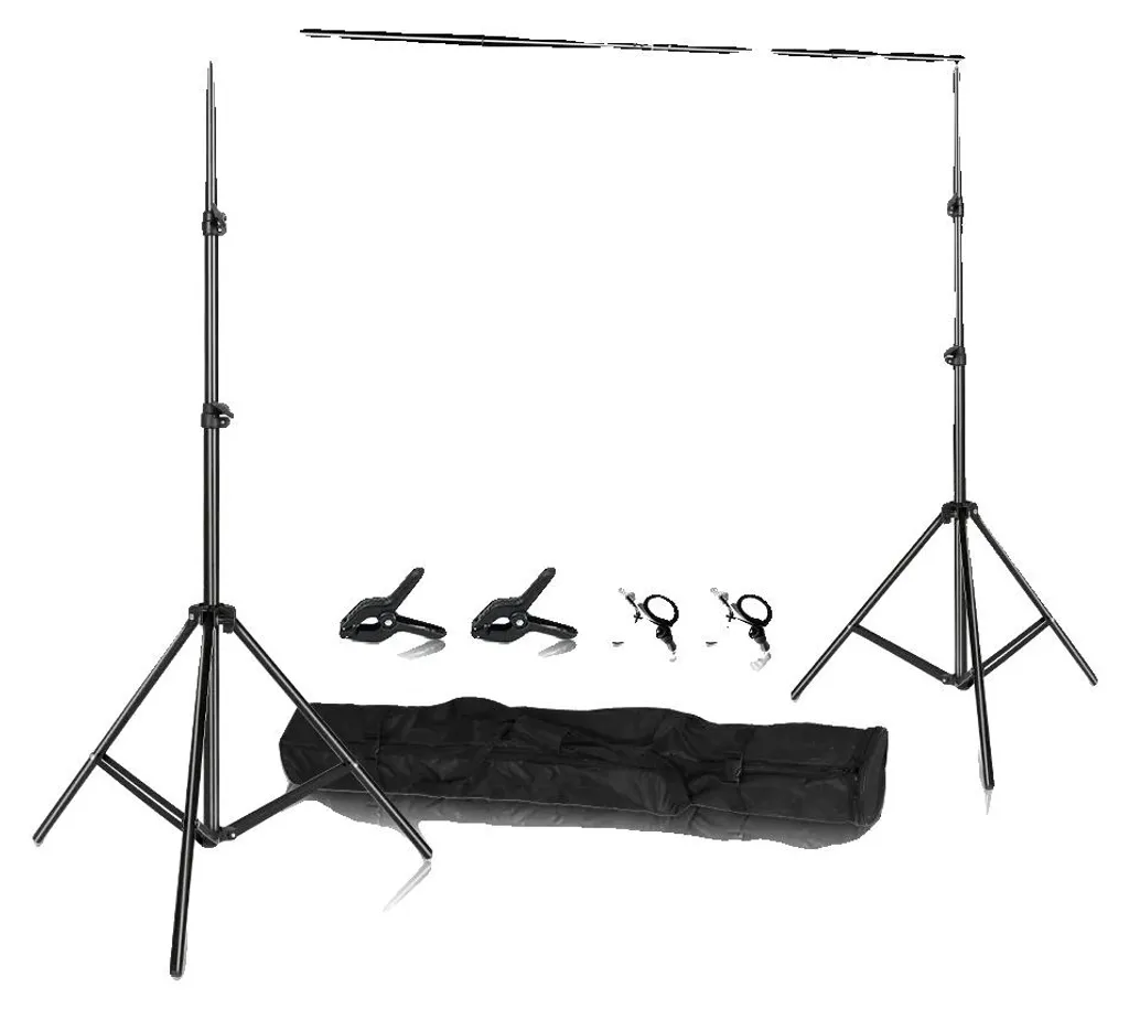 Support Fond Photo Stable sans Sac de Sable 2,6x3m Montage Rapide S1