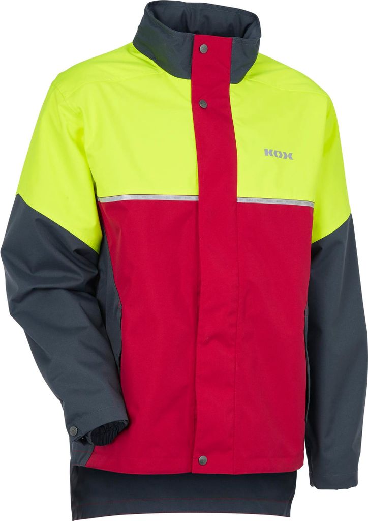 KOX Regenjacke wasserdicht Aquatex 2.0 Rot/Gelb Größe 50/52