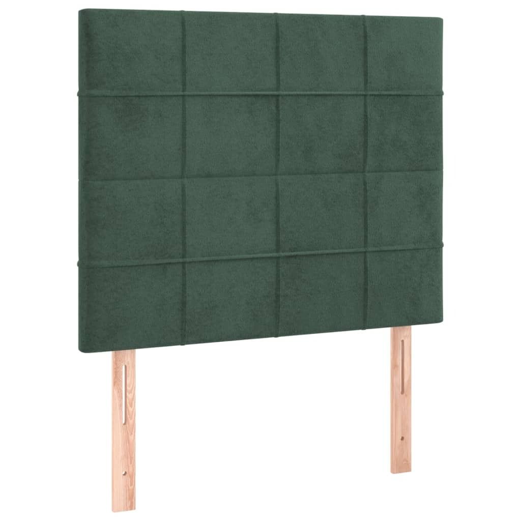 Kopfteil Dunkelgrün 90x5x118/128 cm Samt