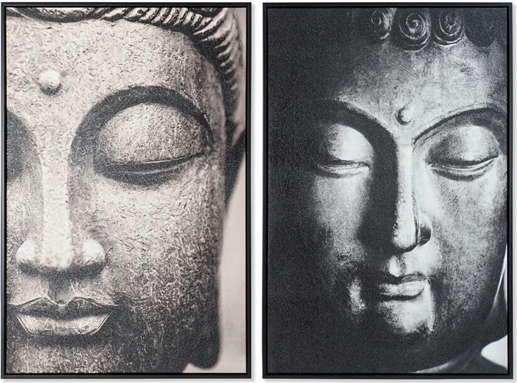 Habiller un Grand Mur Vide avec ce Duo de Tableaux Bouddha de 93 cm