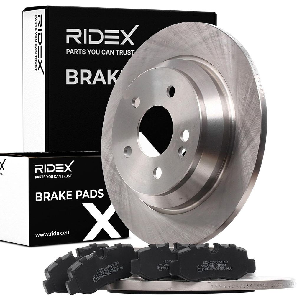 RIDEX Bremsenset Hinten Bremsscheiben Beläge Satz passend für MERCEDES-BENZ V-Klasse (W447) 300,0mm