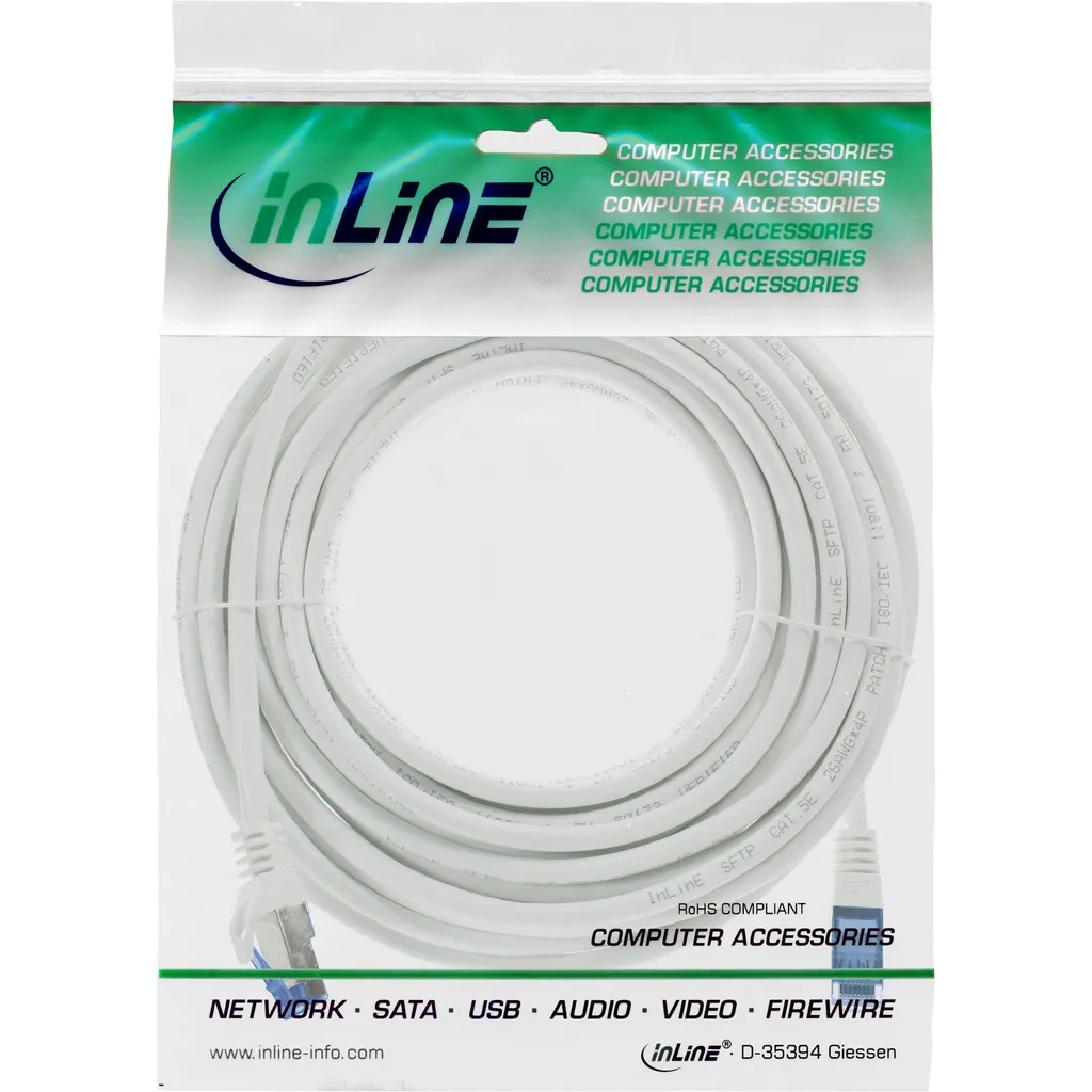 Cavo Ethernet 15m InLine CAT 6 SFTP - Zero Lag per Gaming e Streaming 4K - 4