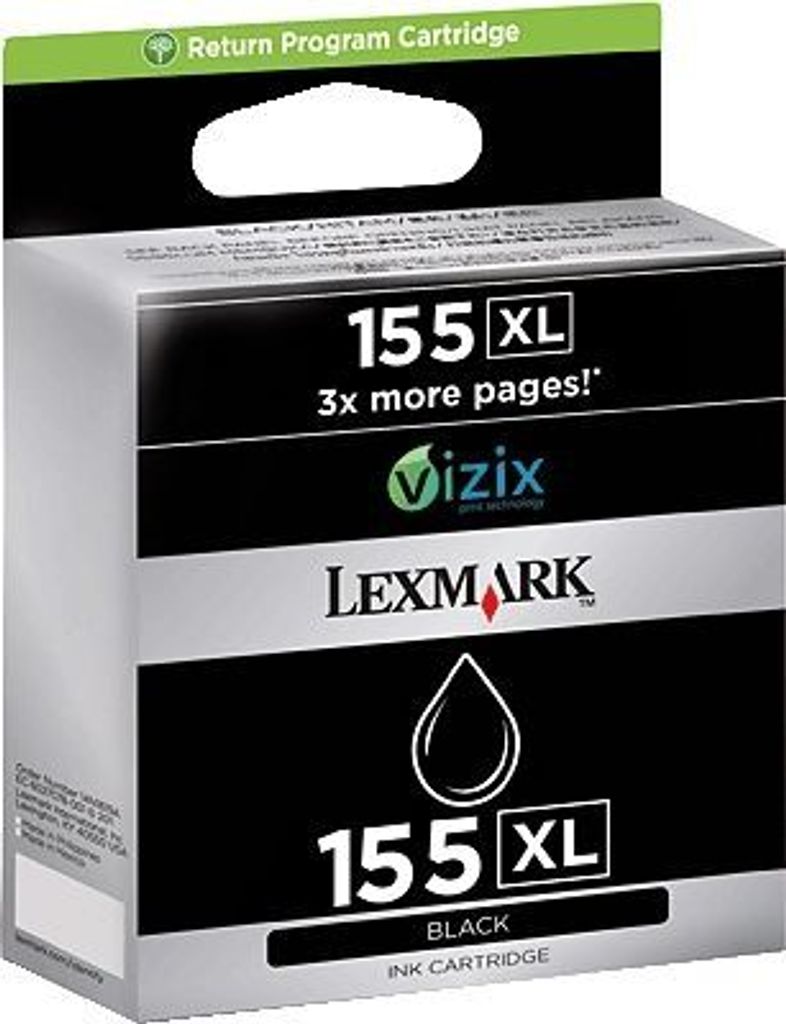 Lexmark 155 XL Tintenpatrone 14N1619E, Schwarz für Lexmark Pro 715