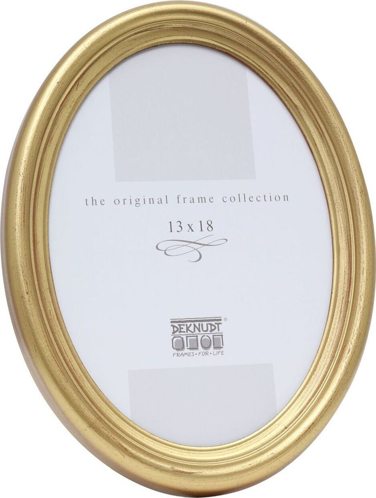 Deknudt Rahmen oval aus der Serie Solan 18x24 cm gold