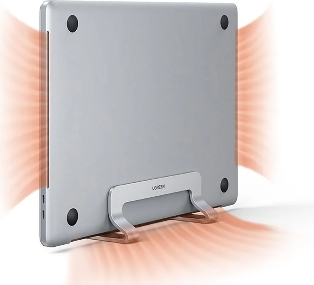 UGREEN Support Vertical Ordinateur Portable en Aluminium Argent Ajustable