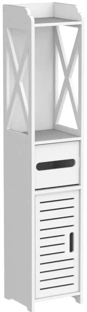 Armoire de salle de bain en PVC étanche 80x20x20 cm blanc design épuré