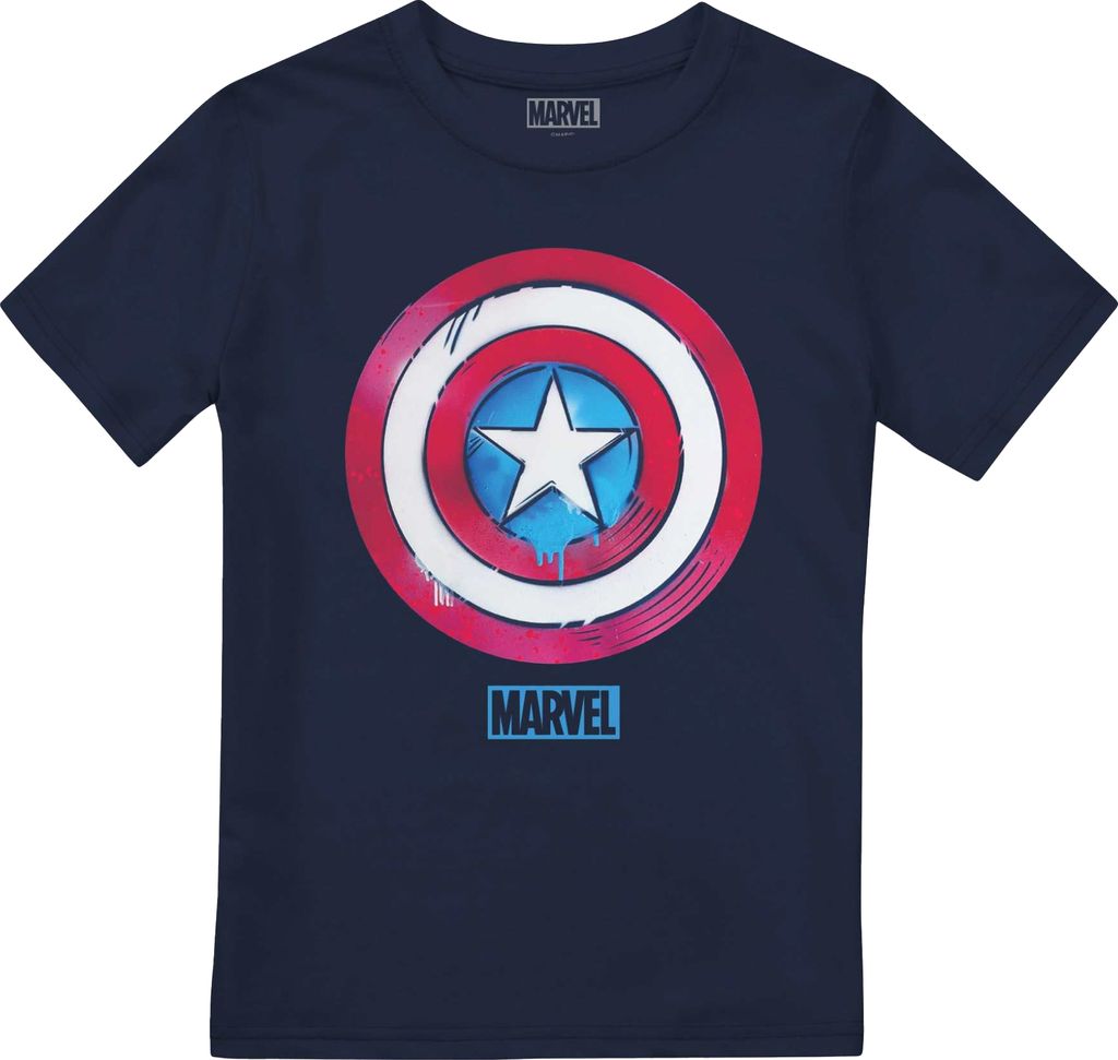 Captain America - T-Shirt für Kinder TV2697 (152-158) (Marineblau)