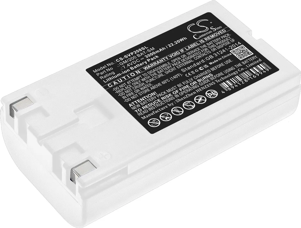 Batterie TECHTEK pour Sato VP208 compatible avec GM/200 BAT-SM Li-ion