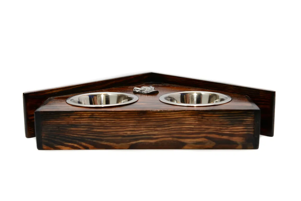 Gamelle pour Cane Corso anti-renversement, support bois stable