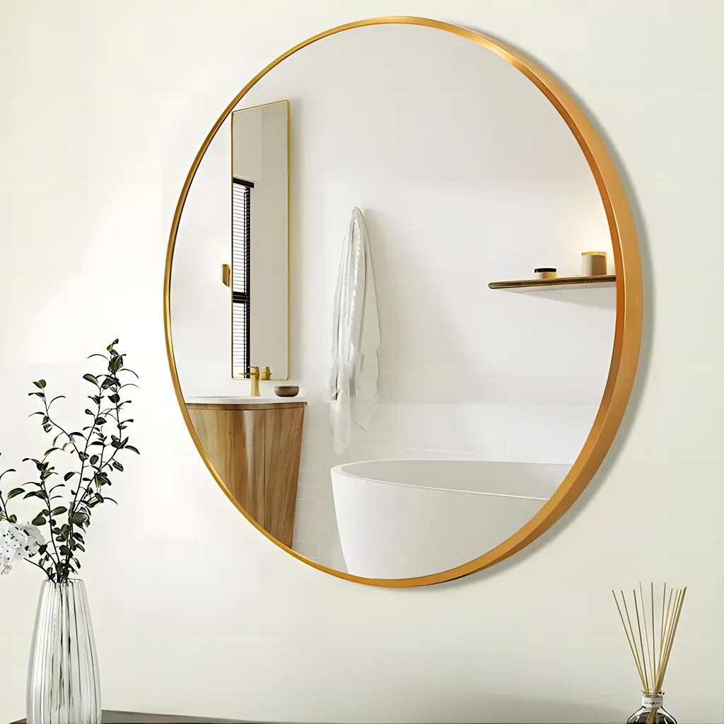 Miroir mural cadre doré robuste : finissez-en avec les miroirs fragiles