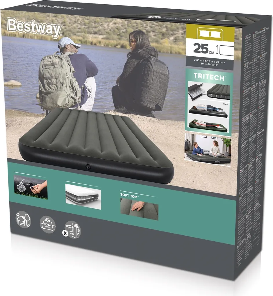 Lit à Air Double Anti-Dégonflage Bestway TriTech - Sommeil Stable