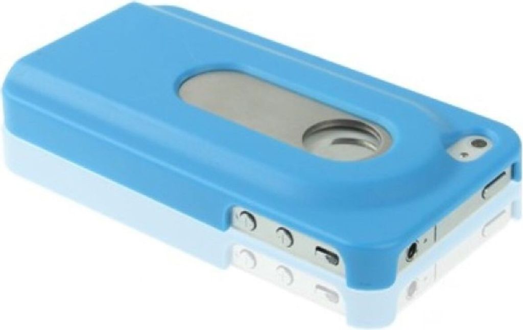 Schutzhülle Hard Case Flaschenöffner Hülle für Handy iPhone 4 / 4s Blau
